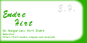 endre hirt business card